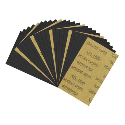 25Pcs Sand Paper 5.5x9Inch 1000Grit Silicon Carbide Sandpaper Sheets - size: 5.5 x 9 Inch(1000 Grit)
