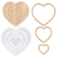 Hearts Router Template Acrylic Router Template for Woodworking Drawing Inlay Templates Charcuterie Board Decorative Templates - style: Stacked Hearts