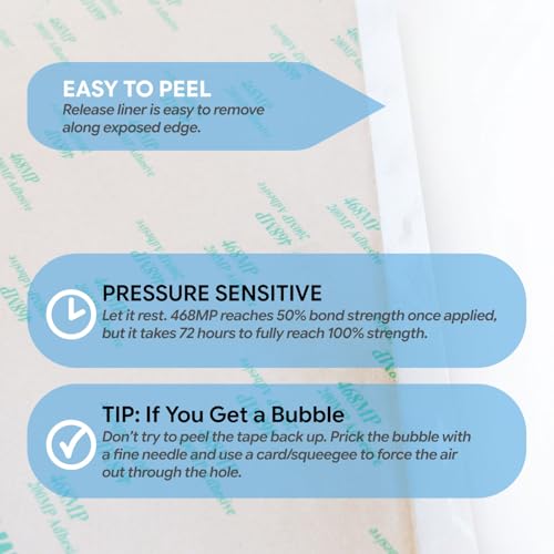 Gizmo Dorks 468MP Double Sided Adhesive Transfer Tape Sheets - 8 x 8 in - size: 8" x 8"
