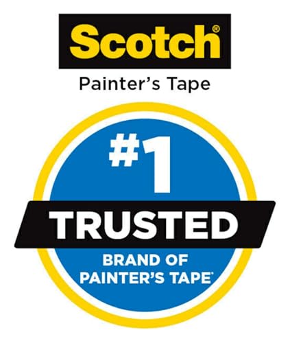 Scotch Contractor Grade Masking Tape, Tan, for General Use, Multi-Surface Adhesive Tape, 1.41 Inches x 60.1 Yards, 4 Rolls (Pack of 4) - size: 1.41" Width (Pack of 4)