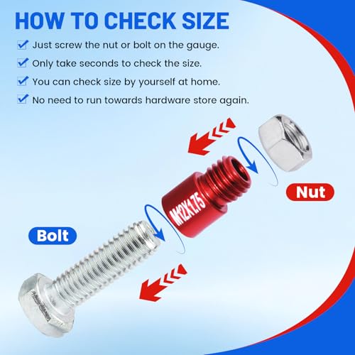 50PCS Thread Checker Kit – SAE & Metric Bolt Thread Checker