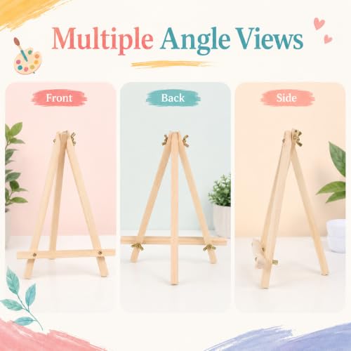 36 Pack 9 Inch Wood Tripod Easel Stand for Painting Canvases
