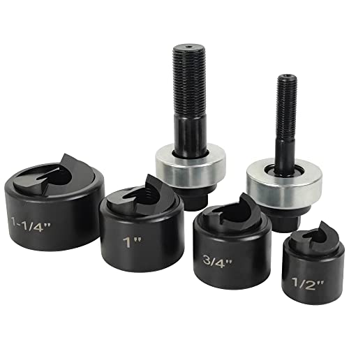 AMZCNC Manual Knockout Punch Kit 1/2 to 1-1/4 Inch Conduit Sizes - style: (Conduit Hole Size) 1/2"~1-1/4" Knockout Punch kit