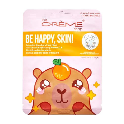 The Crème Shop Be Happy, Skin! Animated Sheet Mask (Capybara/Pack of 3)