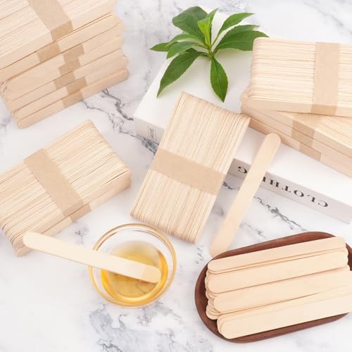 1500 Pcs Wooden Wax Sticks 6-Inch Jumbo Wood Waxing Stick Wax Spatulas
