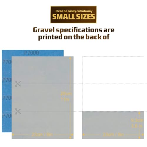 Sandpaper 7000 Grit, 9 x 11 inches, 15-Sheets - size: 7000 Grit, 15 Sheets, 9 x 11 inches