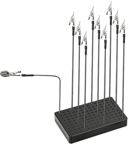 Model Painting Stand Alligator Clip Sticks, Hold Mini Model Accessories Less Paint Block Stably Clamp Tiny Model Pieces - color: Abs Base