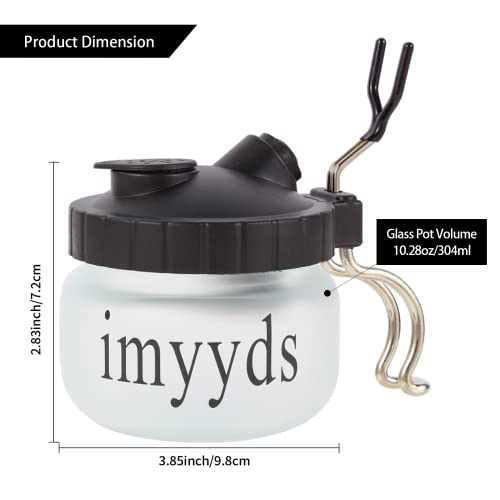 imyyds Airbrush Cleaning Kit, Airbrush Cleaning Pot, Airbrush Cleaning Tools with Airbrush Holder,5 Cleaning Brushes, 5 Cleaning Needles,3 Extra Filters