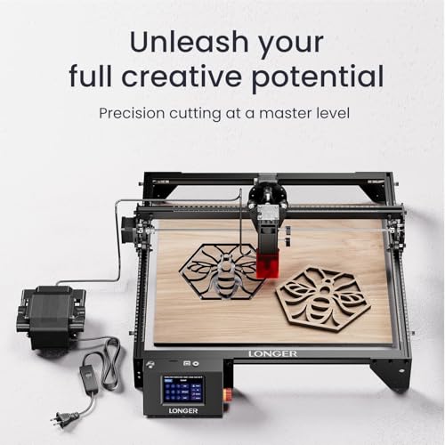 Longer RAY5 20W Laser Engraver with Air Pump,440mm*440mm Honeycomb, 32-bit Motherboard, App Offline Control, DIY Engraver Tool for Metal/Glass/Wood - size: Paket - 3