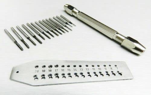 JTS Mini Tap and Die Set 14 Taps and Screwplate and Pin Vise Set 0.7-2mm Jewelry Making