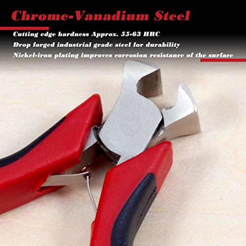 SPEEDWOX 4 Inch End Nippers Mini End Cutting Pliers with Spring - style: End Nippers