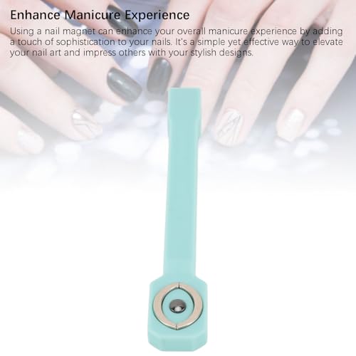 Nail Art Magnet Tool – 3-in- Strong Suction Magnetic Nail Polish Wand for Creating Effects, Fit for Gel & Regular Polishes, Green - color: Green