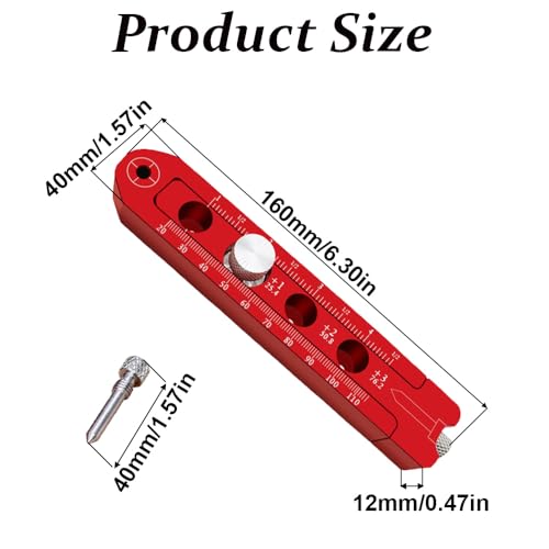 TopHomer 160 * 40 * 12mm Woodworking Aluminum Alloy Circular Drawing Tool,Fixed-Point Marking Gauge Woodworking Compass Scribe, Adjustable Carpenter Arc Drawing Ruler - style: 165 Drawing Gauge