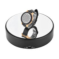 Rotating Display Stand, Speed Adjustable Electric 360° Turntable Display Holder Mirror Motorized Revolving Base Battery Powered for Displaying Jewelry Watch Digital Photography