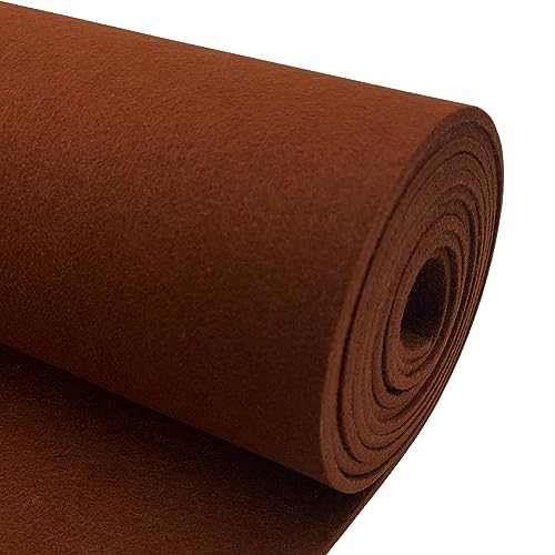 aufodara Felt Fabric 11.8 x 98.4 inch Craft Felt Fabric Roll, Felt 3mm Thick for Felt Table Mats DIY Arts & Crafts Patchwork Sewing Decorations (Brown) - color: Brown