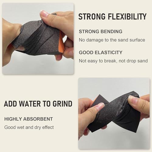 Sanding Sponge, 60-320 Grit Assortment Sanding Block, 20 Pack - size: 60-320grit,20PCS