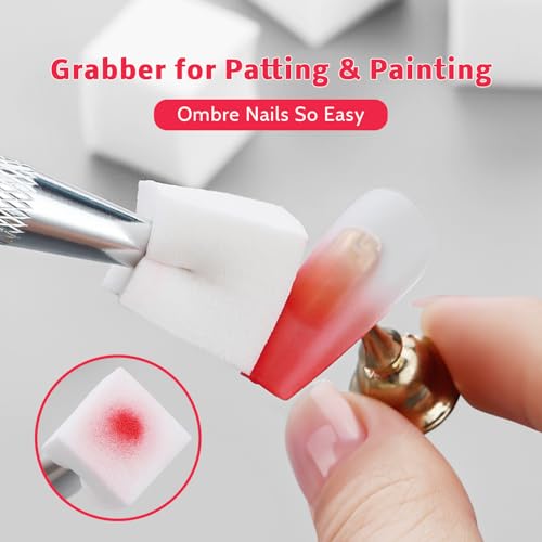 Pat Gel Ombre Nail Kit, 9Colors Patting Ombre Gel Polish Palette 100Sponges - color: 9 Colors C