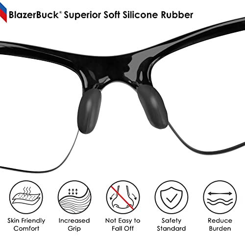 BLAZERBUCK Replacement Nose Pads Nose Piece for Oakley Half Jacket 2.0 OO9144/Half Jacket 2.0 XL OO9154 Sunglass - color: Black + Yellow