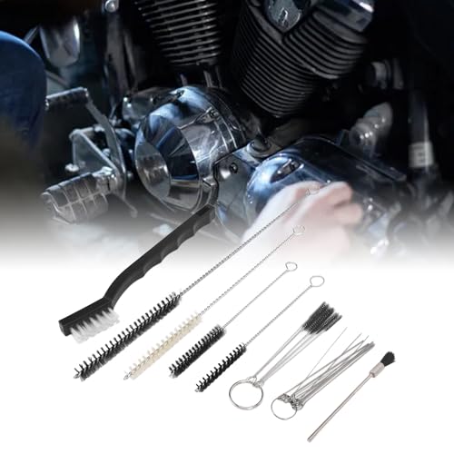 ZJchao 8Pcs Multi-Purpose Airbrush Cleaning Brush Set, Air Spray Tool Cleaning Brush Set for Cleaning Small Passages and Hard to Reach Areas for Paint Tool