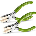Mudder 2 Packs Nylon Jaw Pliers for Jewelry Making,Green - color: Green