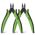 KATA Mini Flush Cutters, 5 Inch Precision Wire Cutter Plier for Zip Ties - color: 2 Pack 5" Green