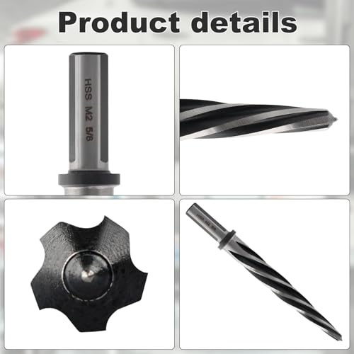 Rocaris 5/8" M2 HSS Taper Chucking Reamer Drill Bit - size: 5/8 in