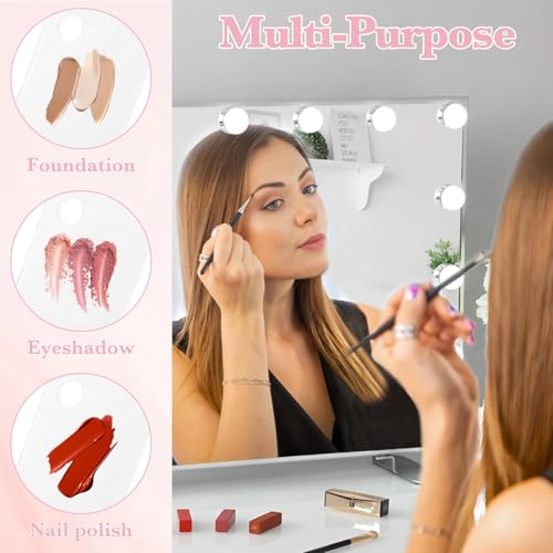 6Pcs Acrylic Makeup Mixing Palette, Makeup Tray with 6 Metal Spatula Tool Set, Clear Foundation Mixing Palette for Beauty Cosmetic Color Liquid Artist Pigment Blending