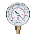 SENCTRL 30inHg Vacuum Pressure Gauge, 1/8" NPT Lower Mount - size: -14.7-0 Psi, style: Lower Mount (1/8" NPT)