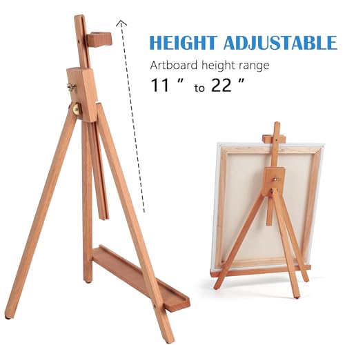 2 Pack Beechwood 25’’ Tabletop Easel Display Stand Set for Painting - size: 2 Pack