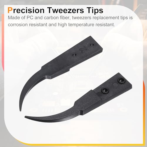 HARFINGTON Tweezers Replacement Tip Set Model 7A Anti Static Precision - style: 7A