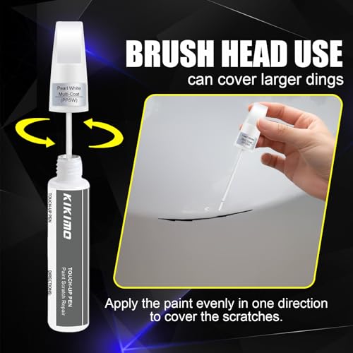 KIKIMO for Tesla Touch Up Paint(Pearl White Multi-Coat(PPSW)) - color: Pearl White Multi-Coat(PPSW)