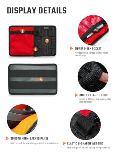 TACTICAL_GEEK TCM10 EDC Organizer Board(Black Red) - color: TCM10-Black Red