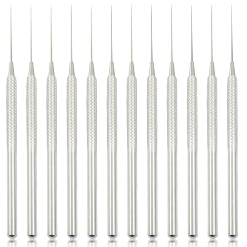 Aoserge Pottery Needle Tool, 12 PCS, Stainless Steel Clay Sculpting