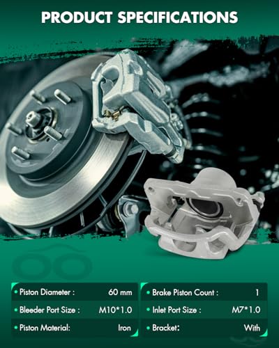 SCITOO Front Left & Right Disc Brake Calipers With Bracket 19B1974 19B1975 - size: Front[19B1974 & 19B1975]