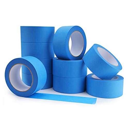 Lichamp Blue Painters Tape Bulk, 10 Pack 1.9 inch Wide