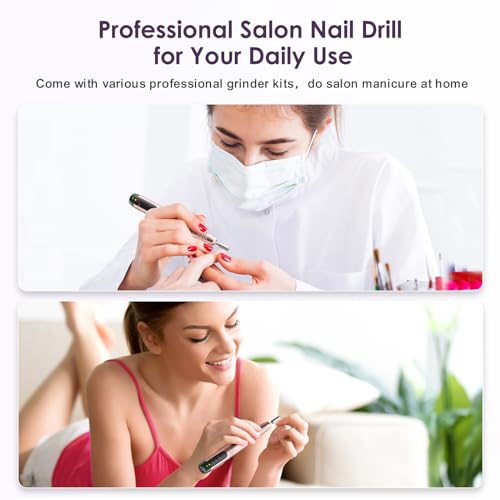 COSLUS C20 Cordless Nail Drill Electric File, All-in-One Kit, Gold - color: Gold