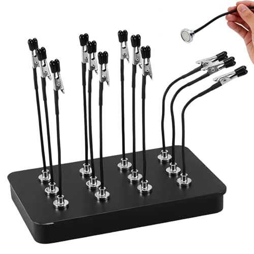 eZAKKA 1pcs Painting Stand Base Holder with 20pcs Bendable - color: Black, 1 Pack