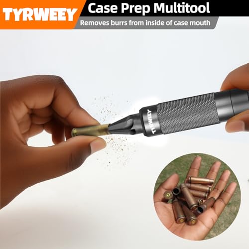 Case Prep Multitool, Case Chamfer Deburring Tools for Reloading - color: Black