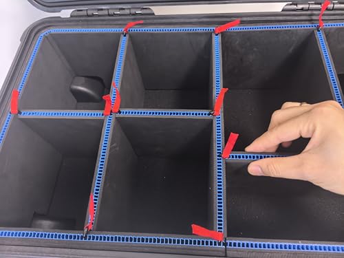 LAFENLIN Divider Panel for Pelican 1615 Case, 27.61" Insert Board, 2 Pack - color: 2P-1615-black-blue