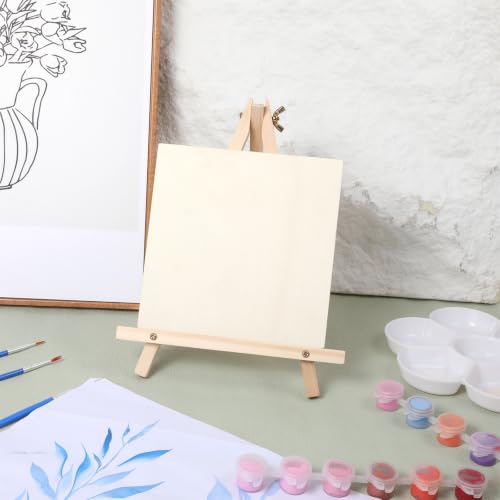 36 Pack 9 Inch Wood Tripod Easel Stand for Painting Canvases