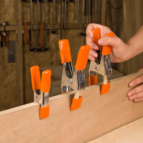 PONY 6" & 4" Heavy Duty Metal Spring Clamps with Protective Tips, 10-Piece - size: 6 Inch & 4 Inch 10-Piece
