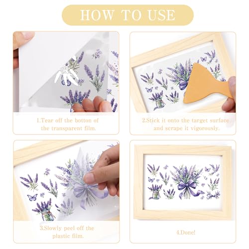 8 Pcs Spring Wildflower Rub-On Transfers for Furniture & Crafts - color: Spring Wildflower