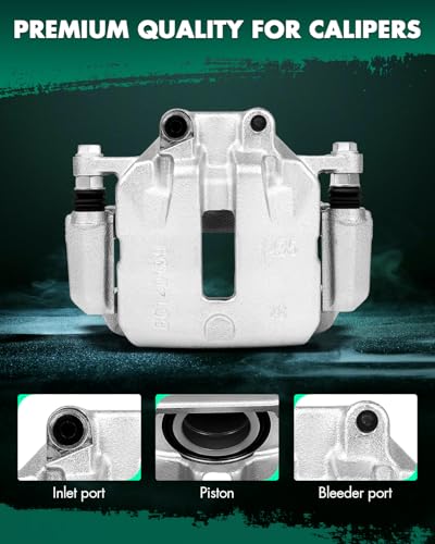 SCITOO Front Left Disc Brake Caliper With Bracket 18B5270 Silver - size: Front Driver[18B5270]