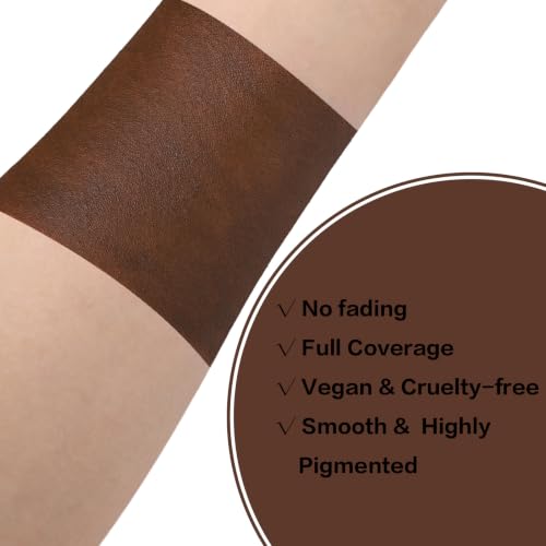 BADCOLOR Brown Face Body Paint Stick, Full Coverage Face Paint Stick for Adults Children Cosplay Makeup, Blendable Facepaint Foundation for Werewolf Deer Bear Scarecrow Zombie Pirate Cosplay - color: 1PCS Brown
