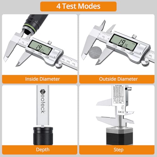 Neoteck 8inch/200mm Stainless Steel Digital Caliper and Feeler Gauge Set