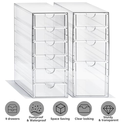 Prsildan Hair Accessories Organizer Acrylic Drawer with 10 Drawers - size: 10 Drawers