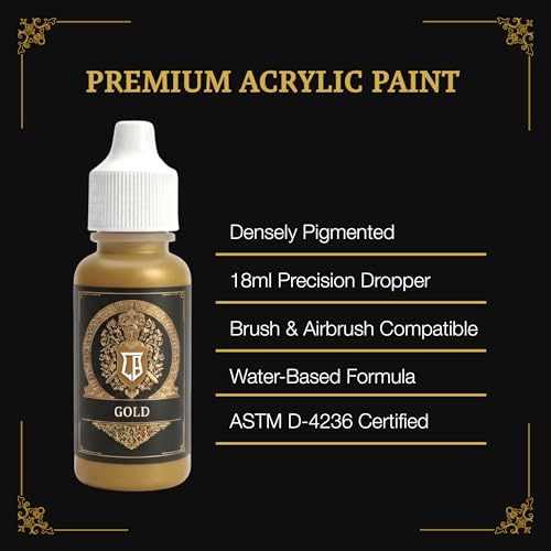 Ludus Bellum Miniature Paint Gold Color 18ml Precision Dropper Bottle - color: Gold