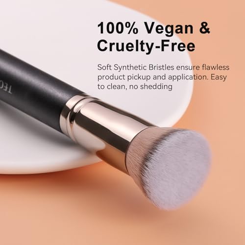 TEOYALL Kabuki Foundaiton Brush, Flat Top Dense Buffing Brush for Liquid - style: Kabuki Foundation