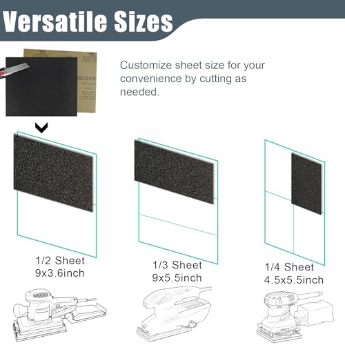 600 Grit Sand Paper, 9 x 11 Inch, 25 Pcs Wet Dry Sandpaper Sheets, Silicon Carbide for Wood, Metal, Automotive Sanding and Polishing, Waterproof and Durable - style: 600 Grit