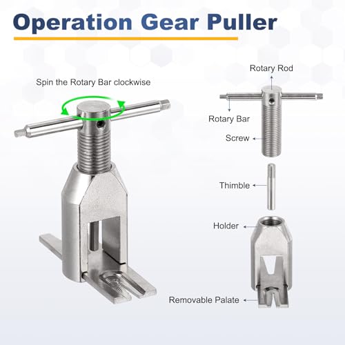 MECCANIXITY Upgraded Motor Pinion Remove Gear Puller Tool Set, RC Model Metal Motor Gear Puller for RC Drones Helicopters Small Hobby Motor Pinion Parts